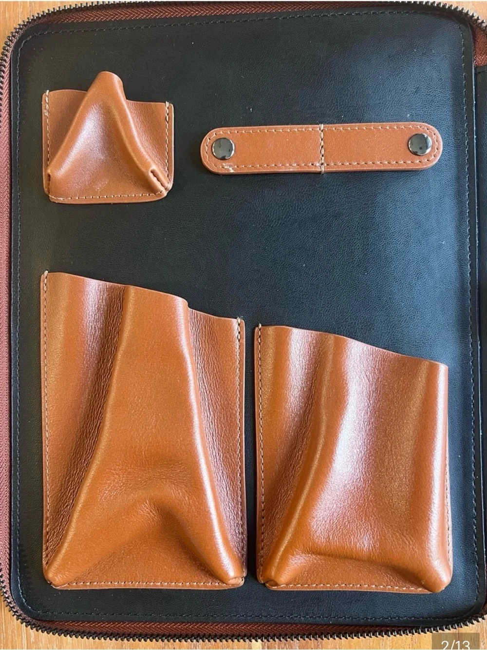 Mark & Graham best seller Tech Folio Organizer in Tan leather